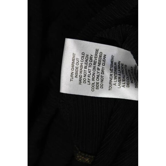 Elie Tahari Womens Metallic Elastic Waist Pleated Maxi Skirt Bronze Size S - Picture 5 of 6